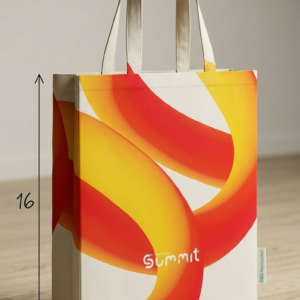 The Summit Abstract Canvas Tote
